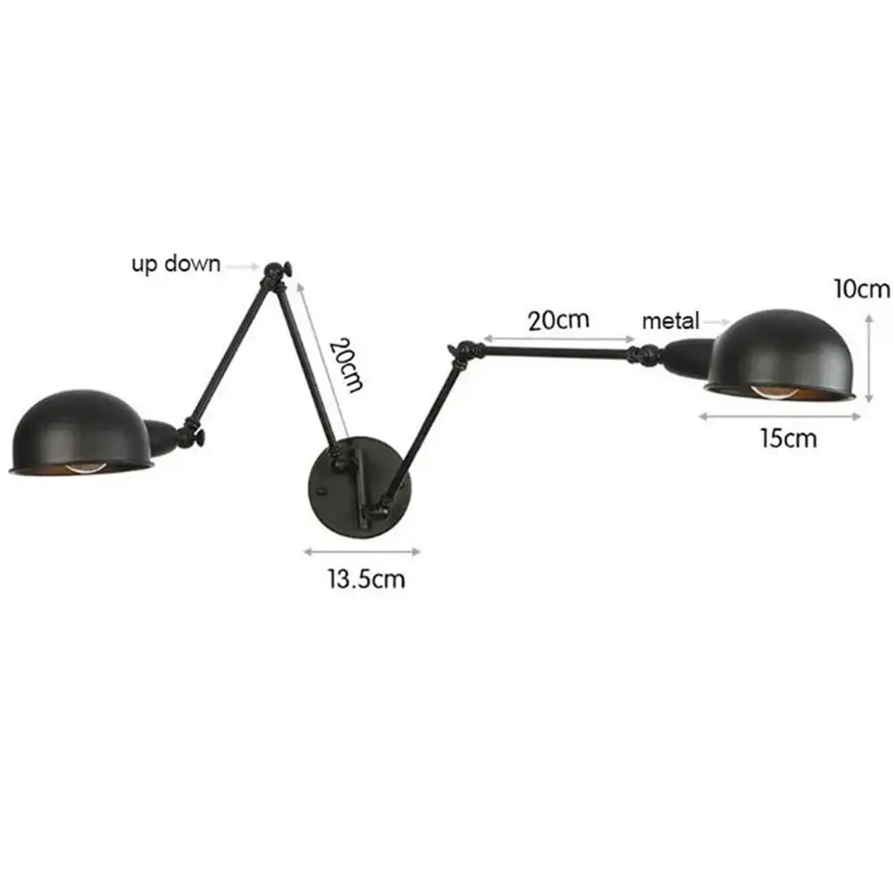Black Matte Swing Arm Sconce
