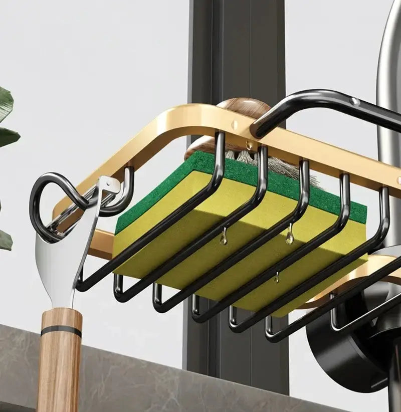 Black Metal Sink Rack