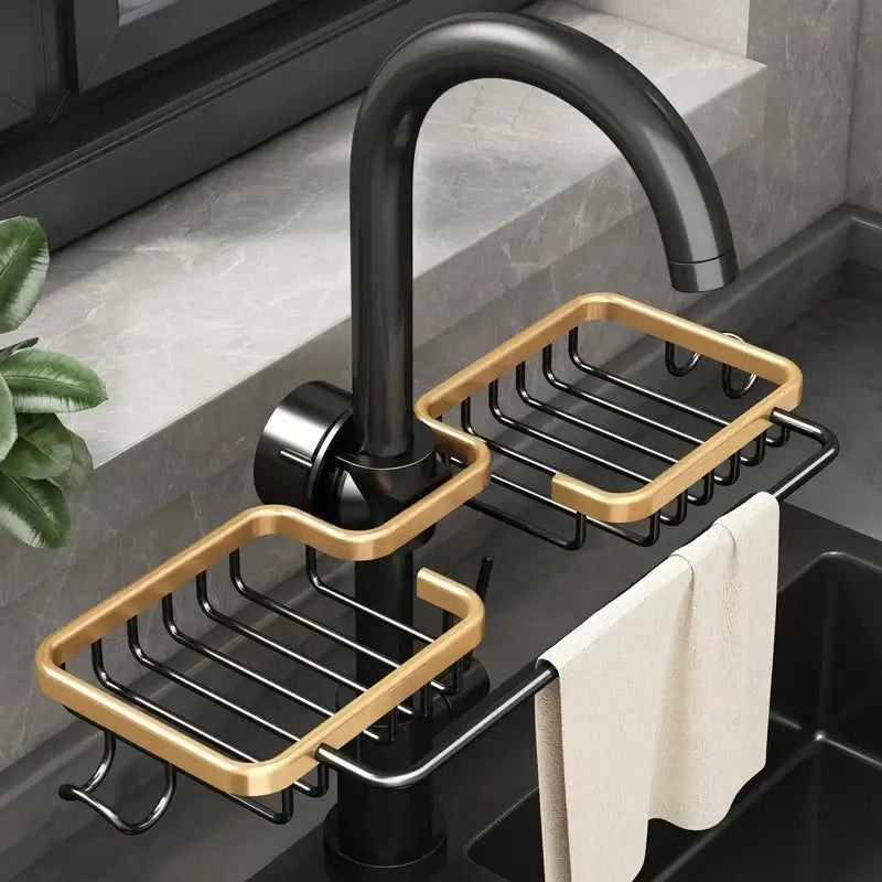 Black Metal Sink Rack