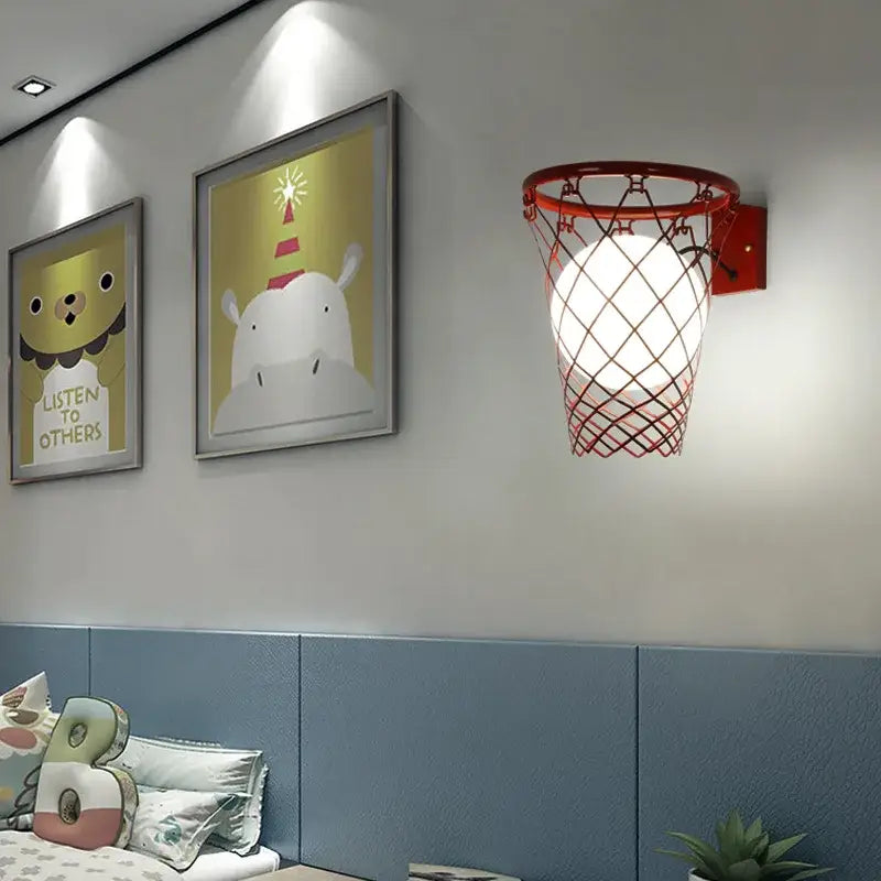 Black Metal Basketball Lamp