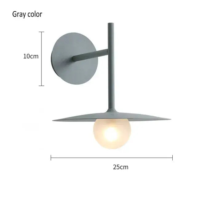 Black Glass Ball Wall Lamp