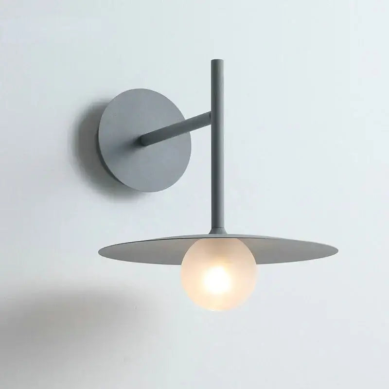 Black Glass Ball Wall Lamp