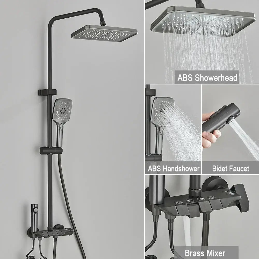Black Brass Digital Shower System