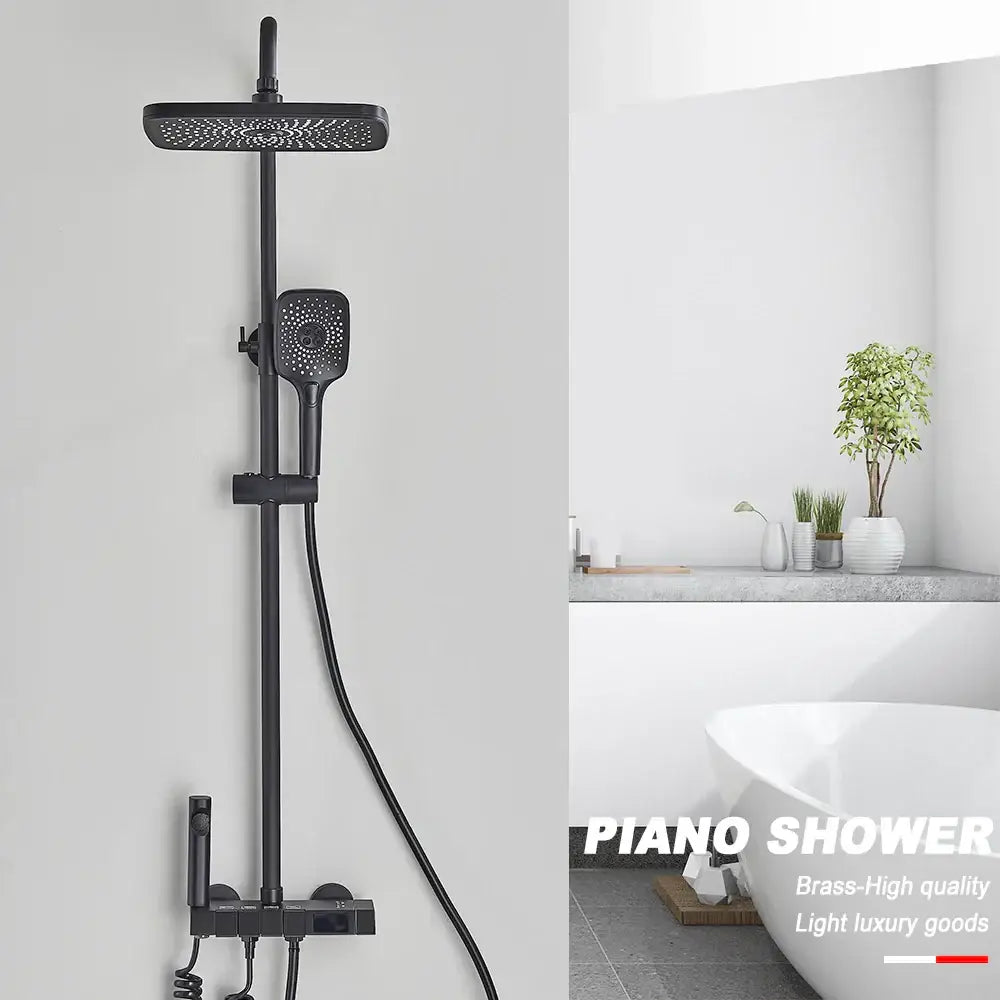 Black Brass Digital Shower System