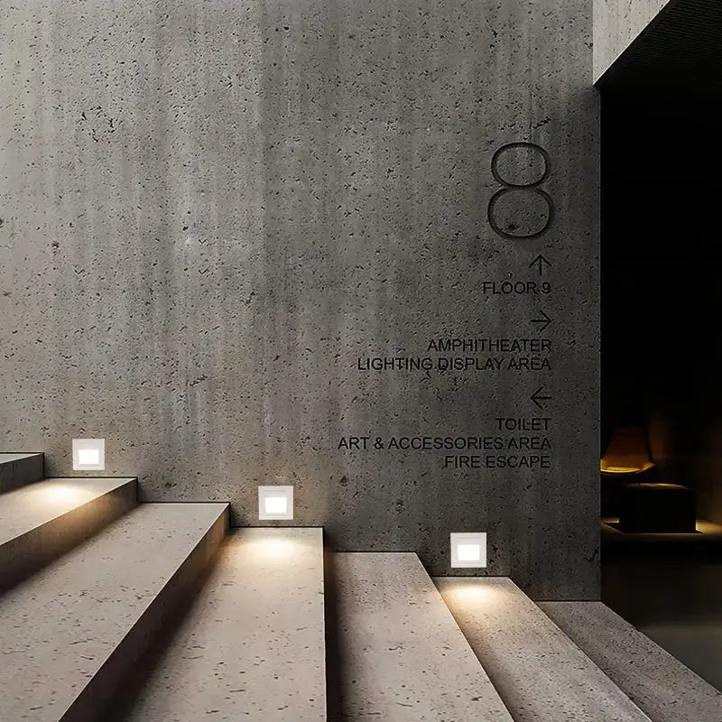 Black LED Step Lights