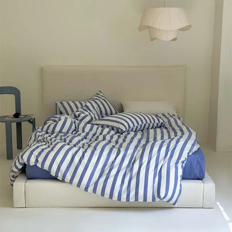 Black White Striped Duvet