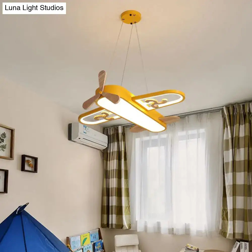 Blue Airplane LED Chandelier