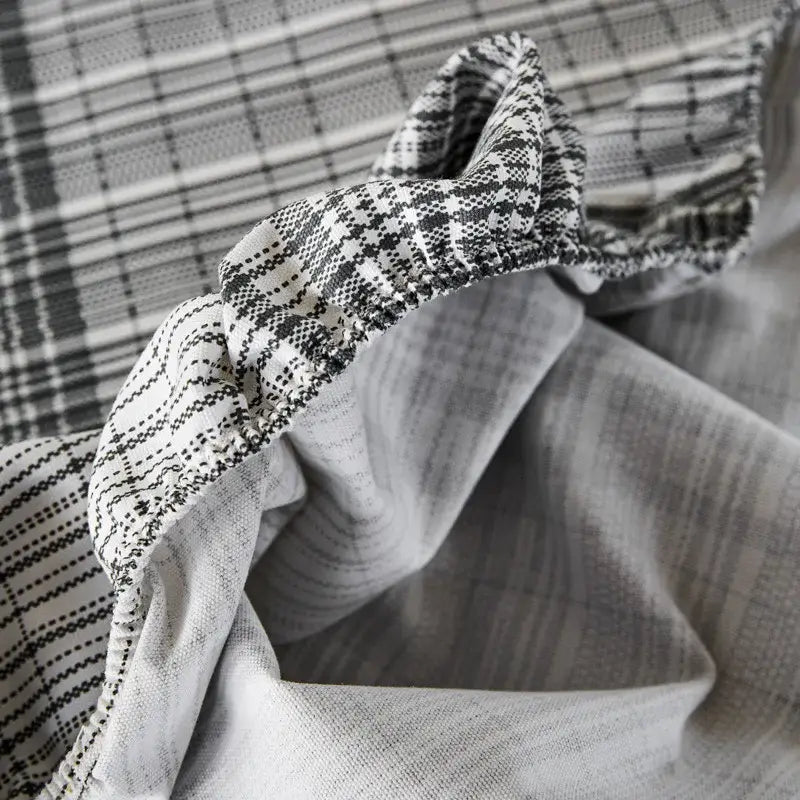 Checkered Cotton Fitted Sheet