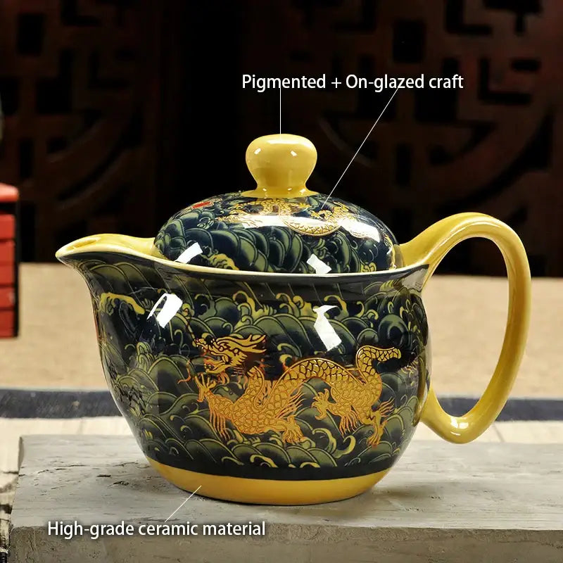 Ceramic Dragon Teapot Set