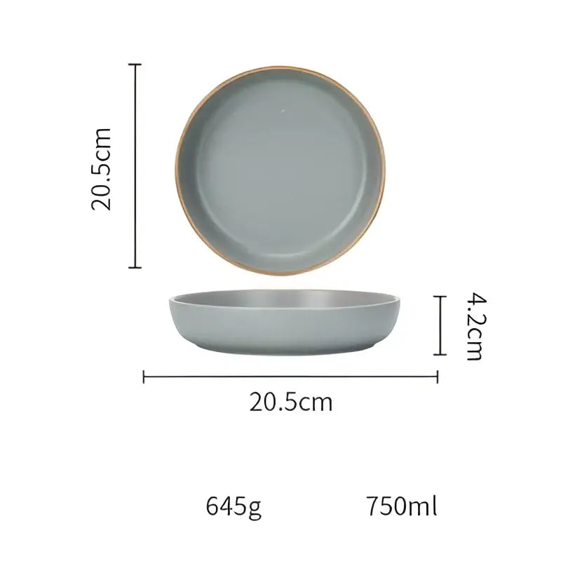 Gold Trimmed Ceramic Bowl