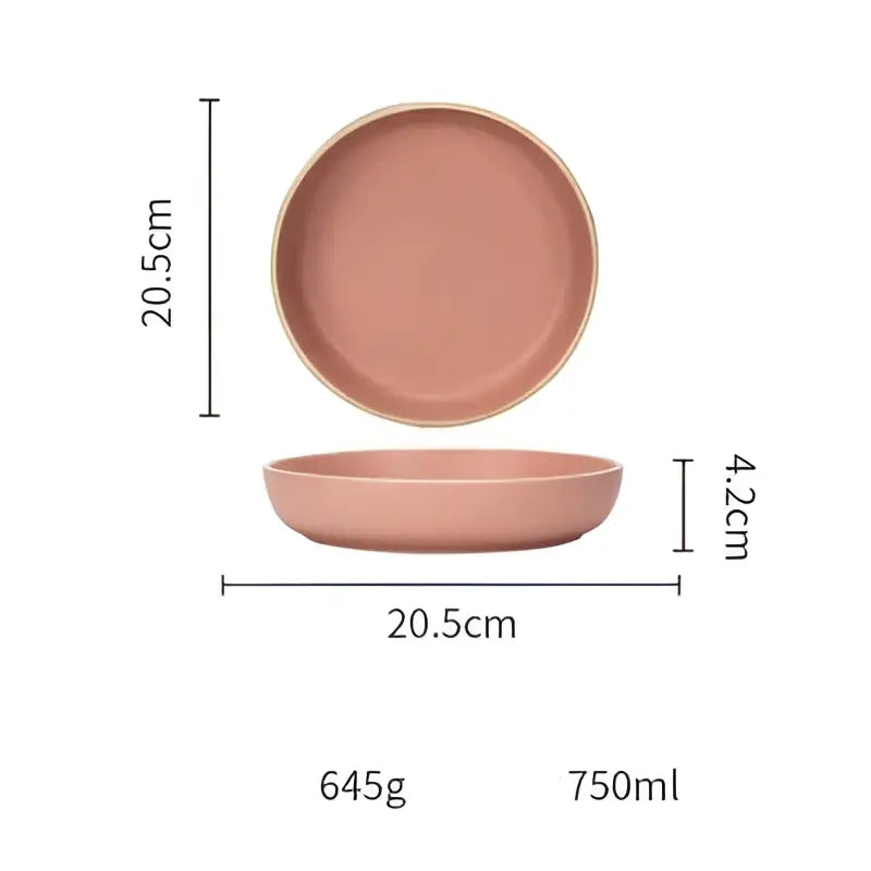 Gold Trimmed Ceramic Bowl