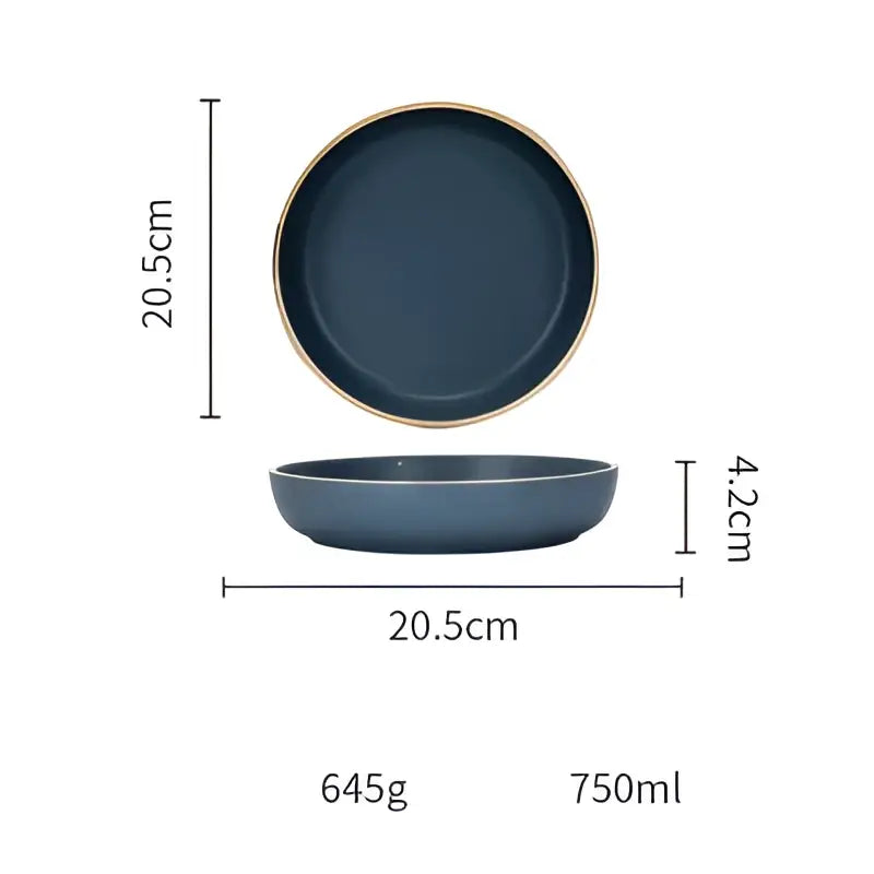 Gold Trimmed Ceramic Bowl