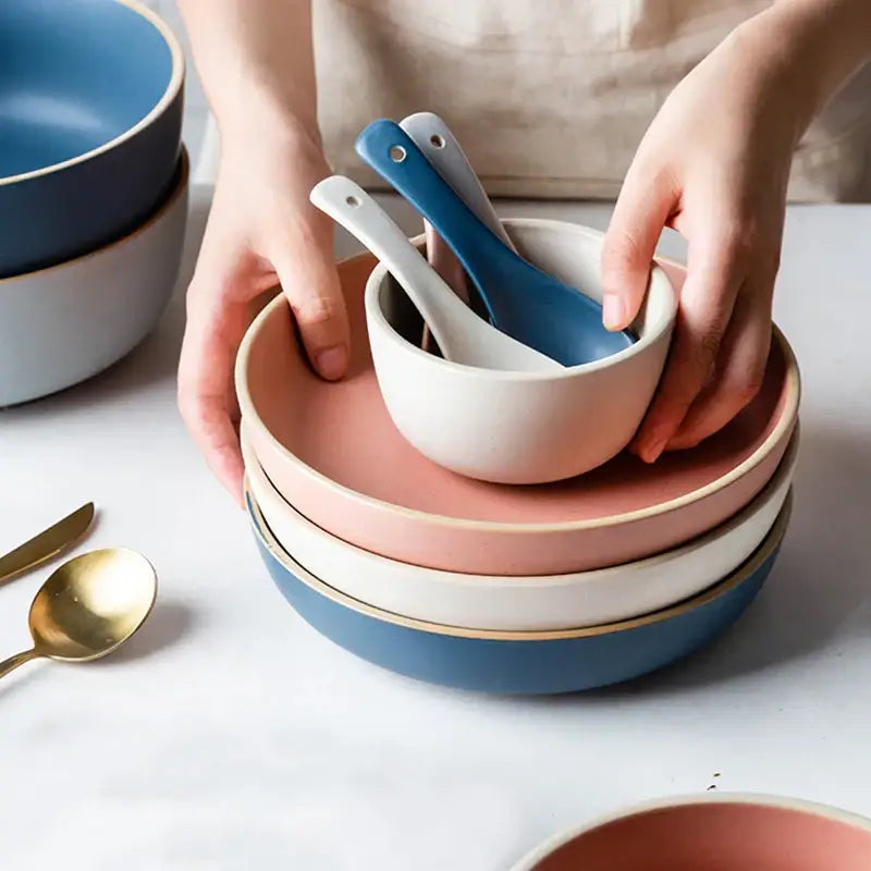 Gold Trimmed Ceramic Bowl