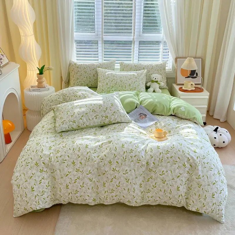 Blue Striped Cotton Duvet