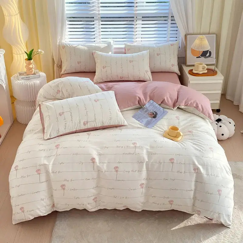 Blue Striped Cotton Duvet