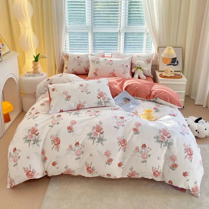 Blue Striped Cotton Duvet
