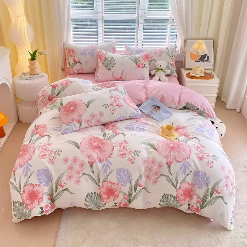 Blue Striped Cotton Duvet