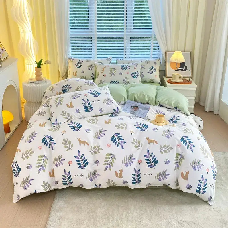 Blue Striped Cotton Duvet
