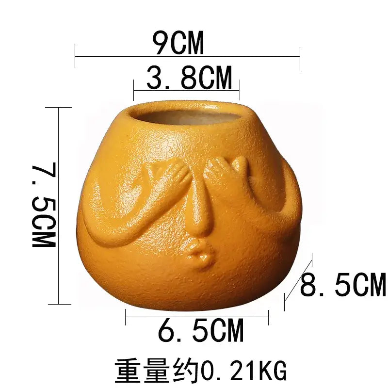 Blue Orange Face Planter