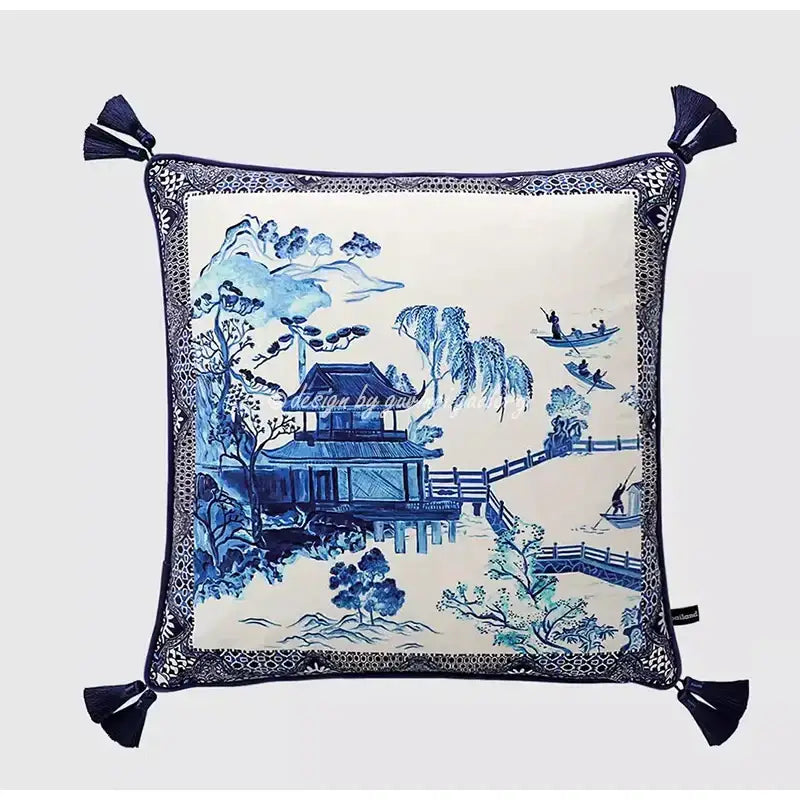Crane Pattern Pillow Case