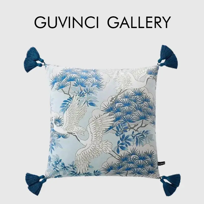 Crane Pattern Pillow Case