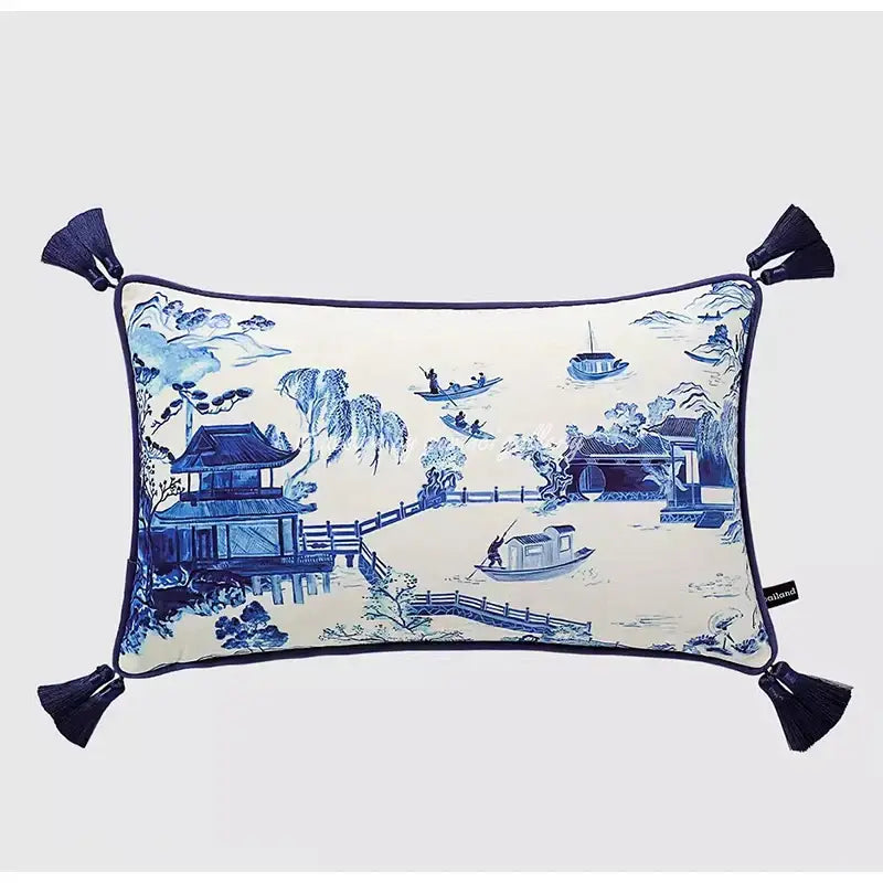 Crane Pattern Pillow Case