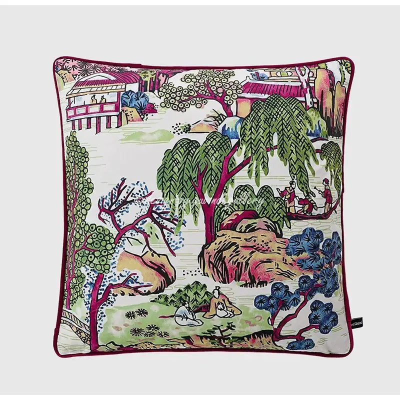 Crane Pattern Pillow Case