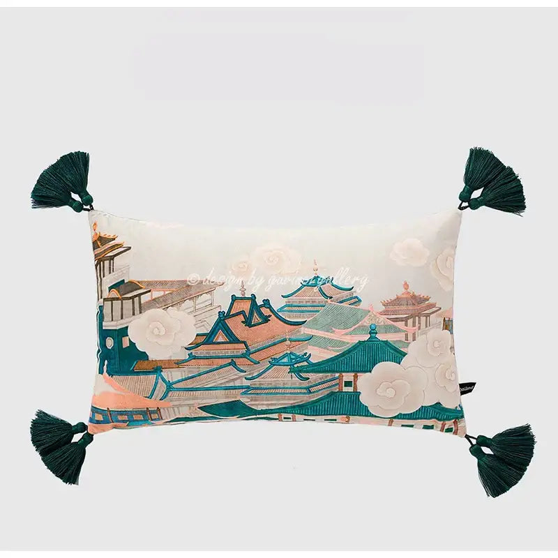 Crane Pattern Pillow Case