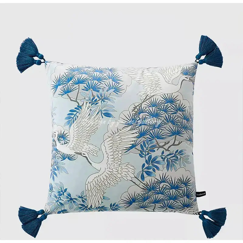 Crane Pattern Pillow Case
