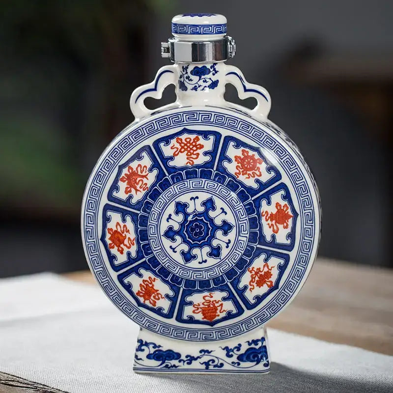 Eight Treasures Ceramic Vase