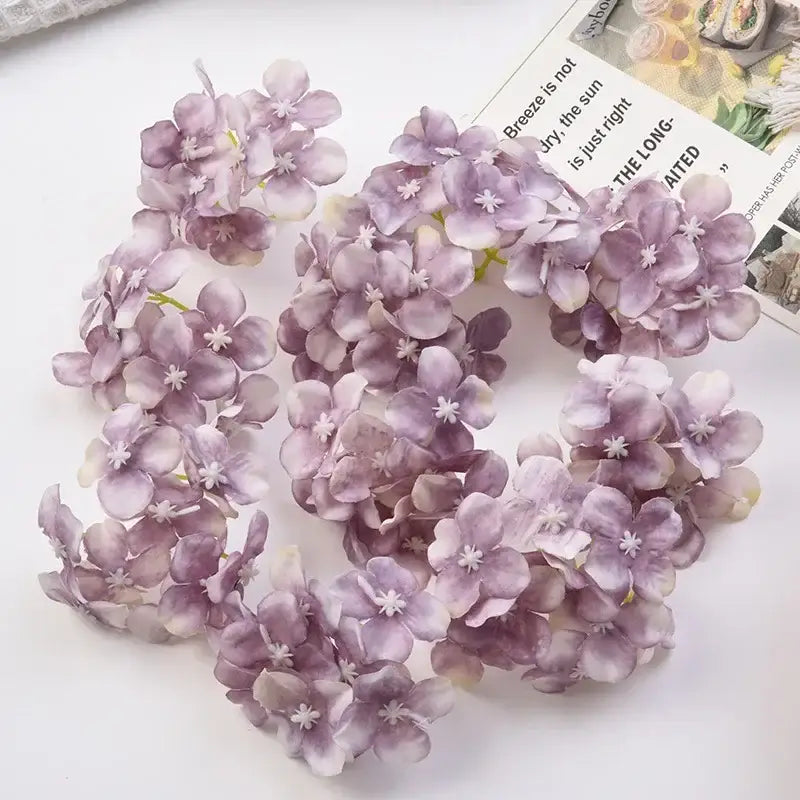 Silk Hydrangea Flower Set