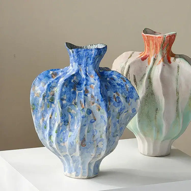 Irregular Porcelain Tulip Vase