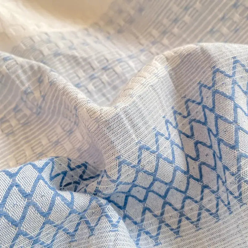 Blue Striped Jacquard Sheets
