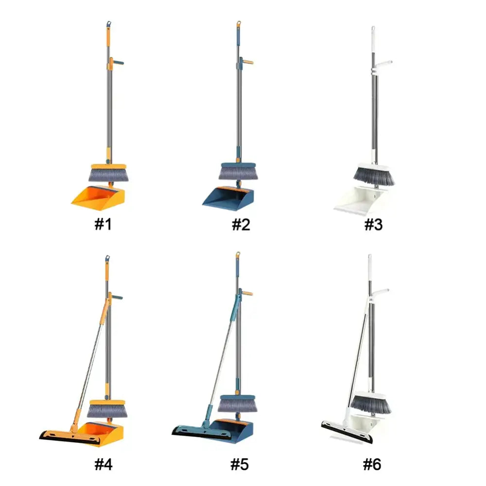 Blue Yellow Broom Set