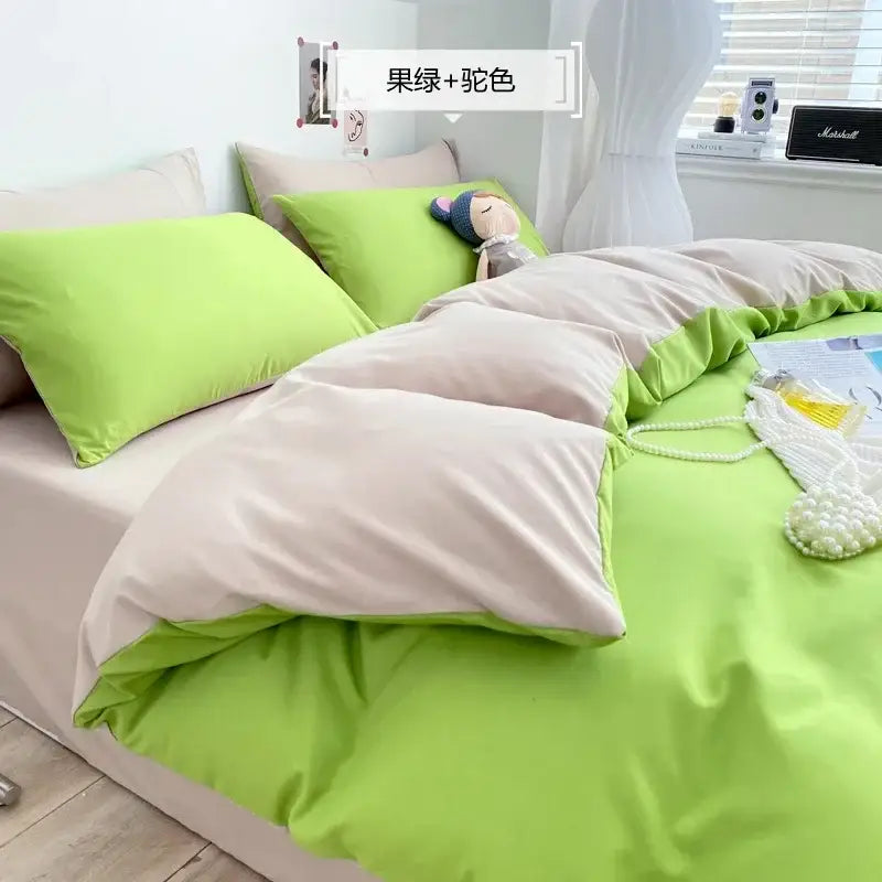Blue Plush Bedding Set