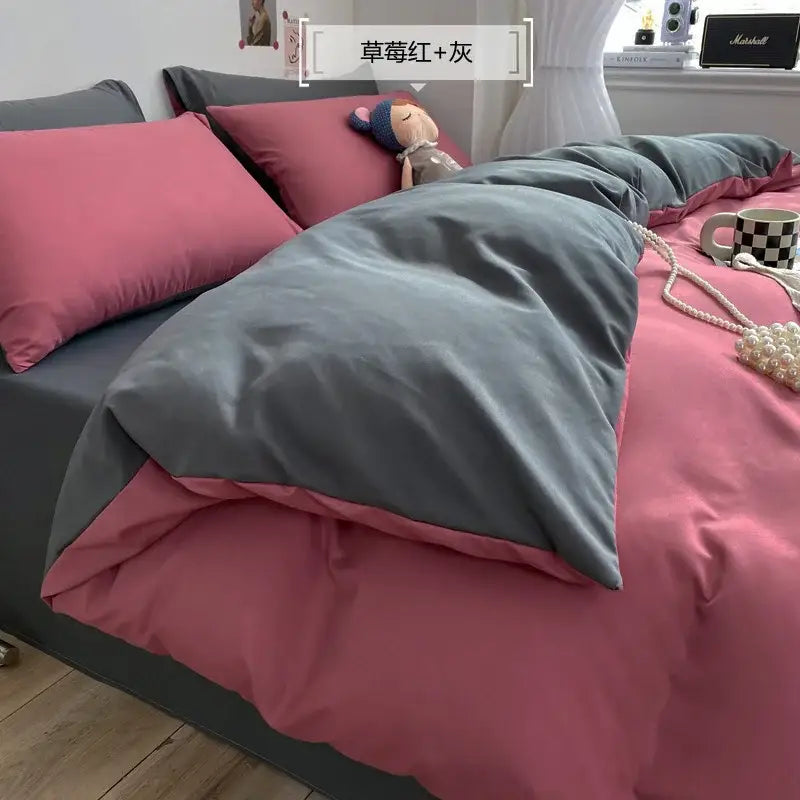 Blue Plush Bedding Set