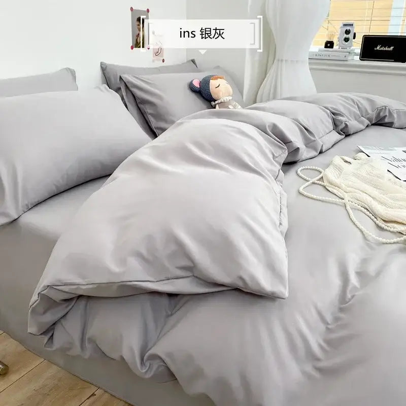 Blue Plush Bedding Set