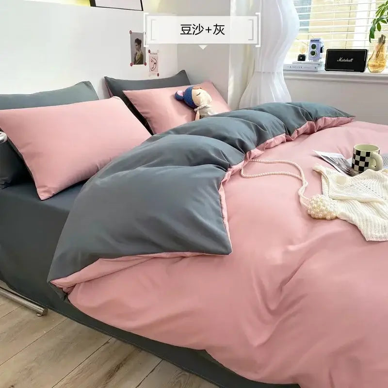 Blue Plush Bedding Set