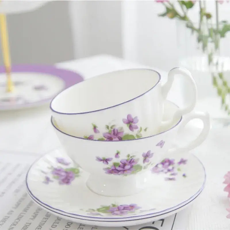 Blue Floral Porcelain Tea Set