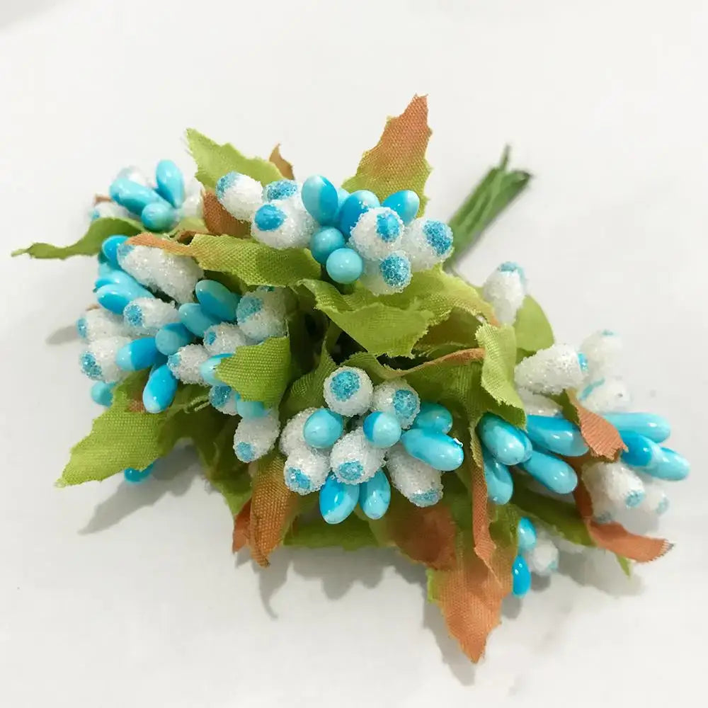 Blue Stamen Berry Decor