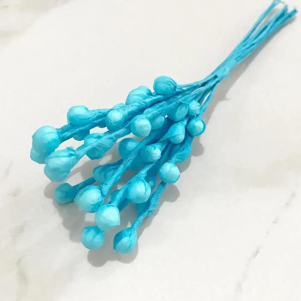 Blue Stamen Berry Decor