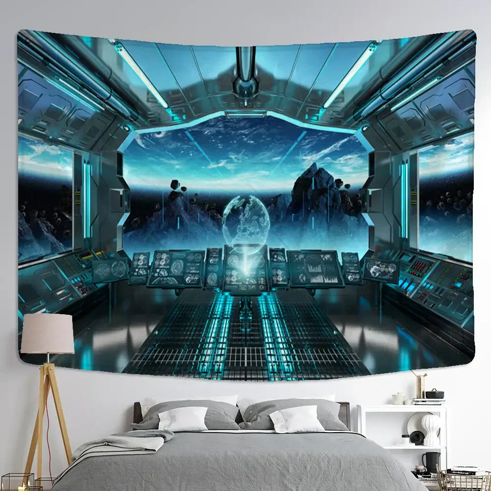 Blue Galaxy Tapestry Decor