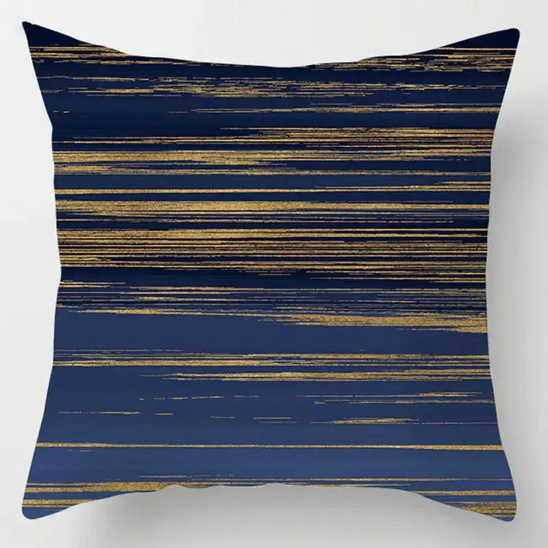 Blue Geometric Throw Pillows