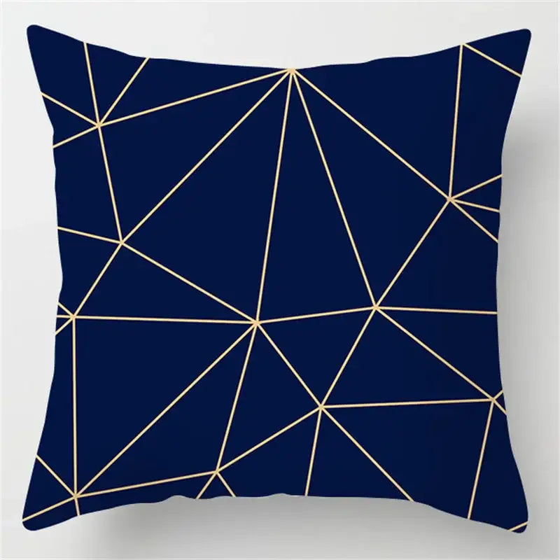 Blue Geometric Throw Pillows