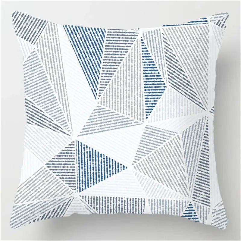Blue Geometric Throw Pillows