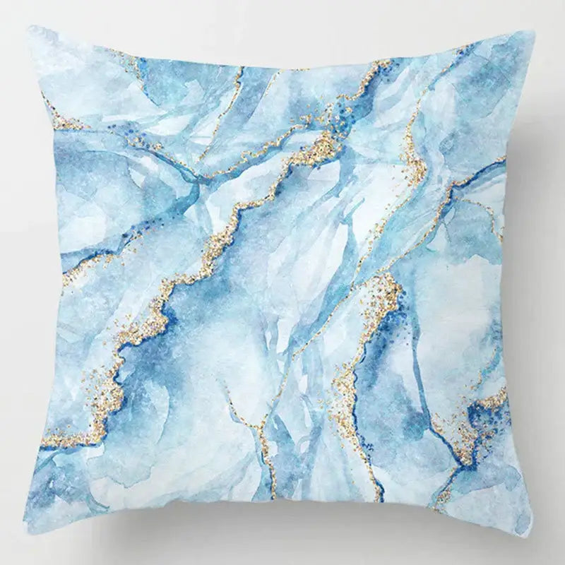 Blue Geometric Throw Pillows