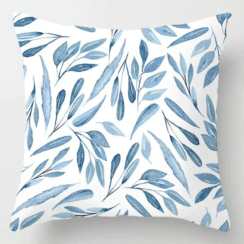 Blue Geometric Throw Pillows
