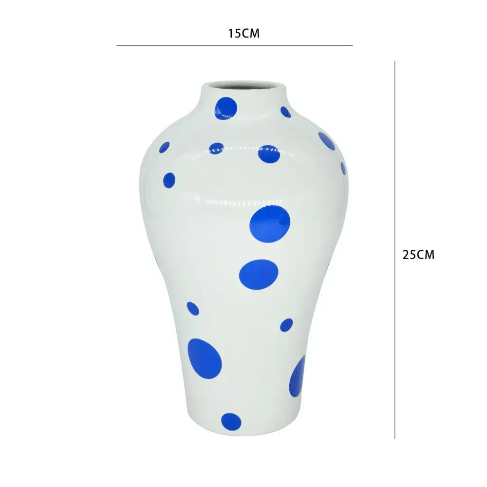 Blue Quilted Ceramic Vase