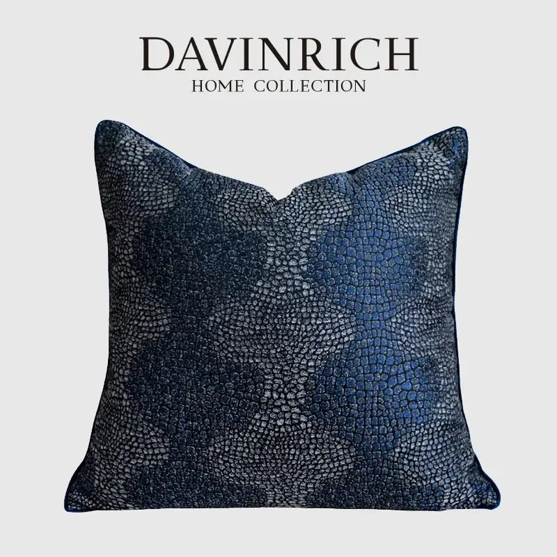 Blue Geometric Pillow Cover