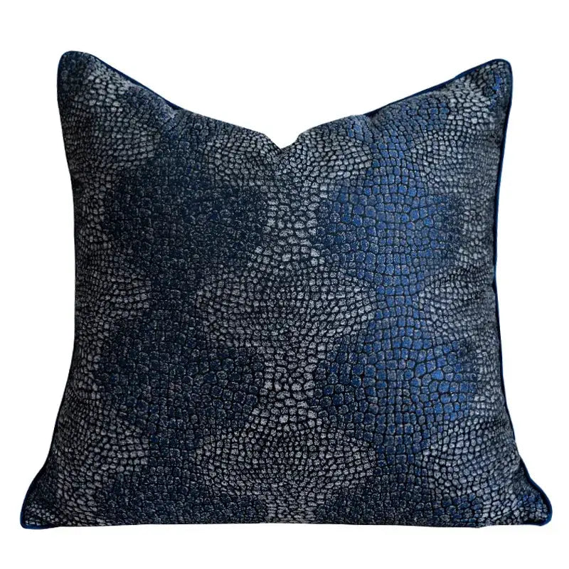 Blue Geometric Pillow Cover